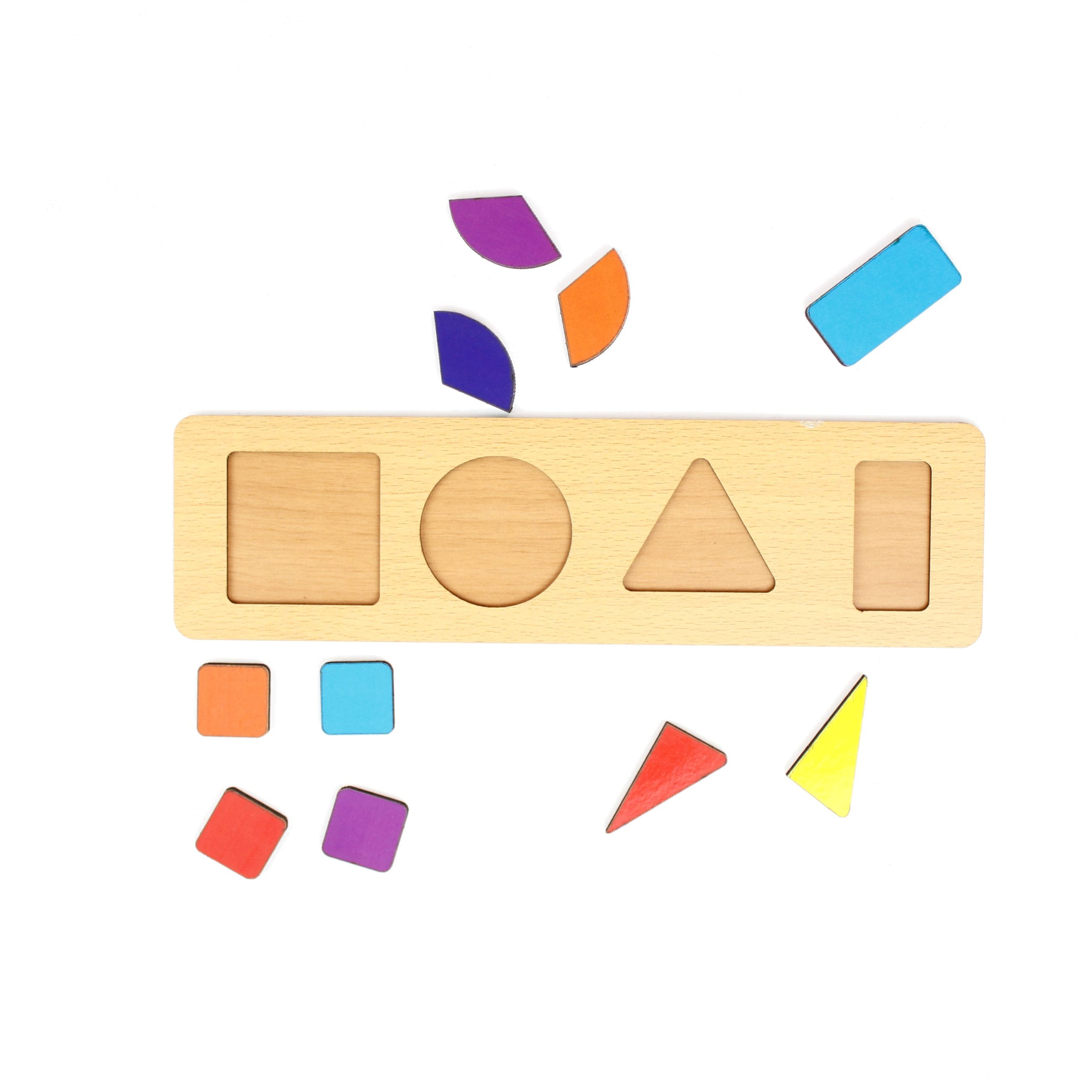 مسطرة الكسور 4 اشكال هندسية