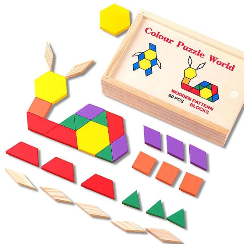 بازل موزايك خشبي – 60 قطعة