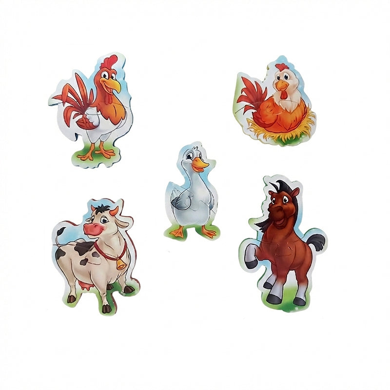 بازل حيوانات فوم قطعتين : 5 اشكال