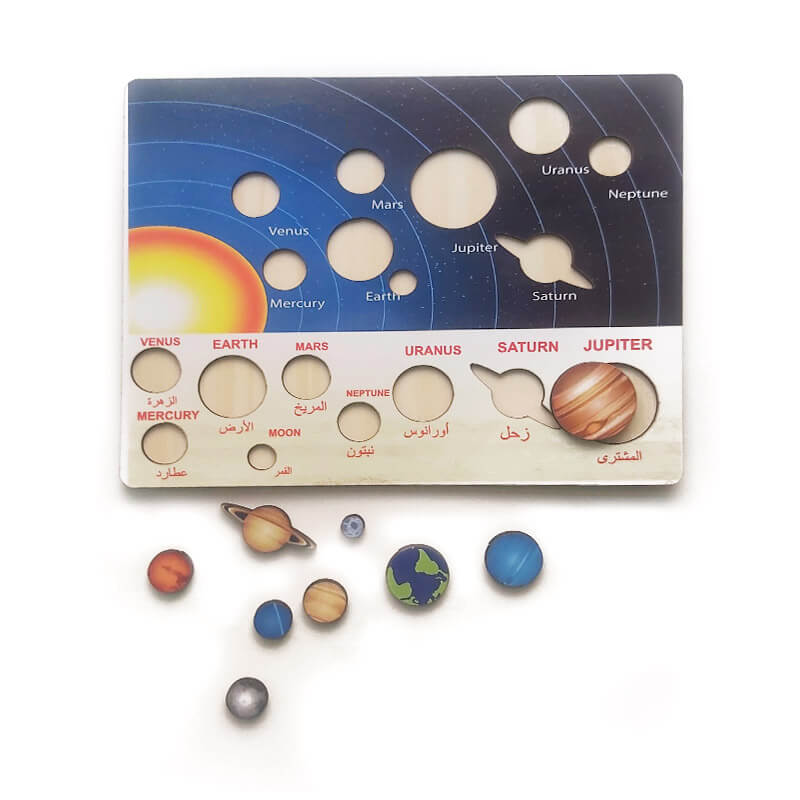 بازل المجموعة الشمسية خشب