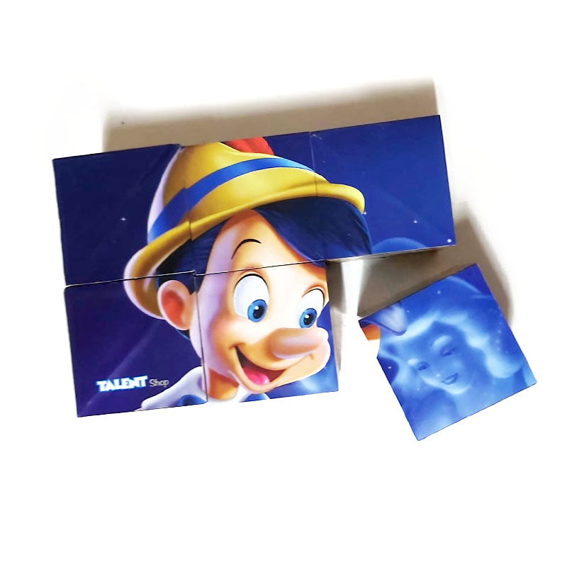 بونوكيو مكعبات 9 قطع و 6 اشكال مختلفة