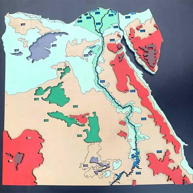 خريطة تضاريس مصر بالاطار-كيدي وود
