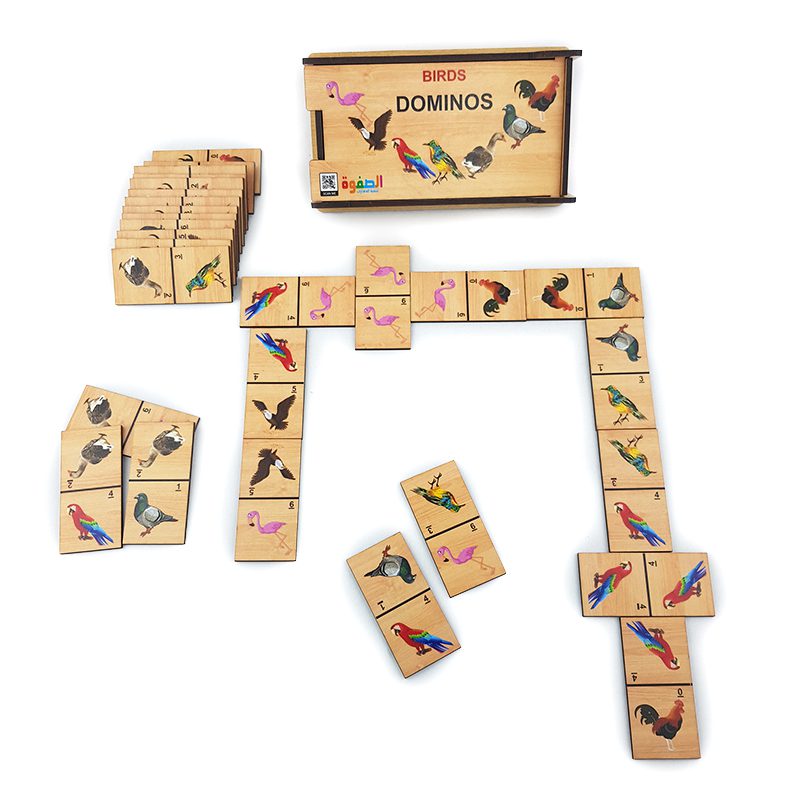 دومينو خشبي الطيور