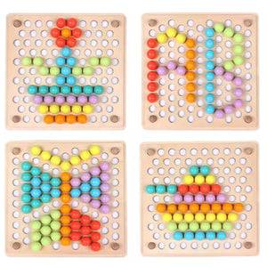 كون اشكال بالخرز من لعبة bead holder من عمر تويز