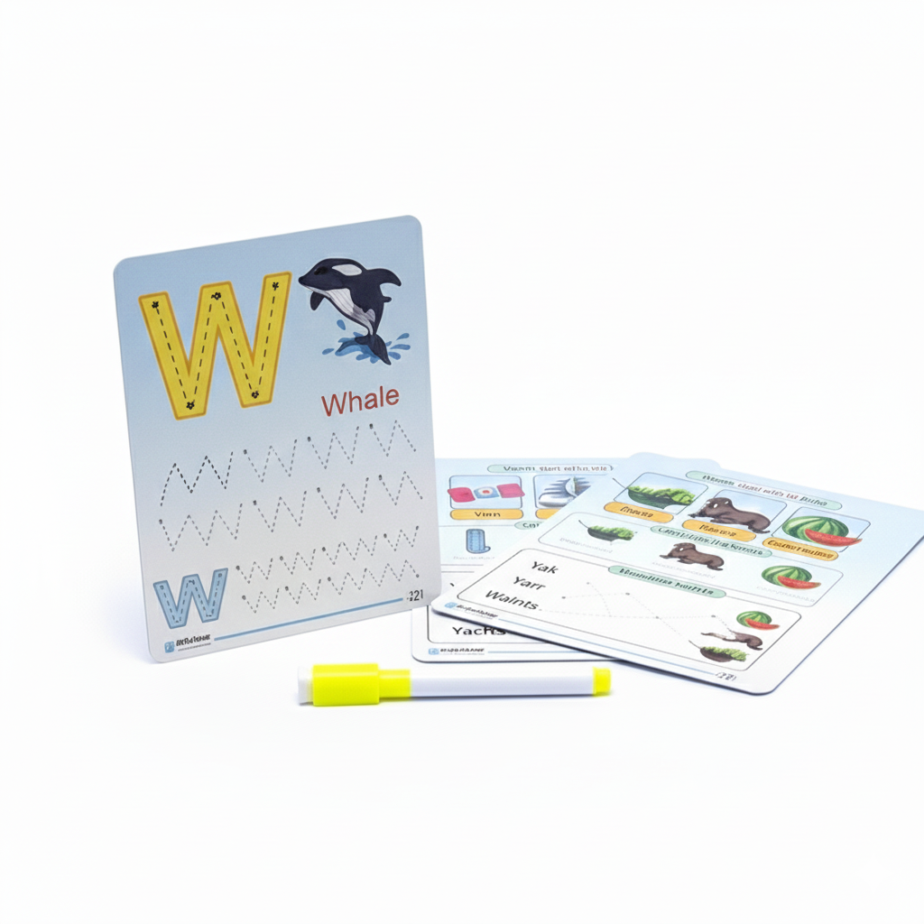 بطاقات اكتب و امسح - الحروف الانجليزية