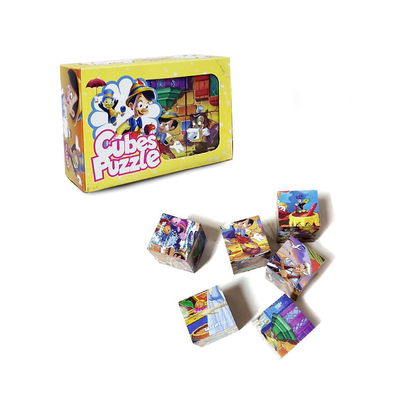 بونوكيو مكعبات 9 قطع و 6 اشكال مختلفة