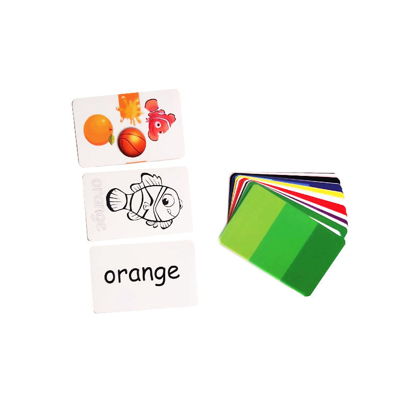 كروت الالوان والاشكال 54 بطاقة قابلة للكتابة والمسح