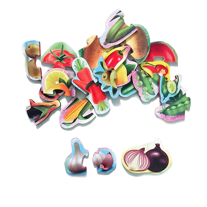 بازل خضار فوم قطعتين : 12 شكل