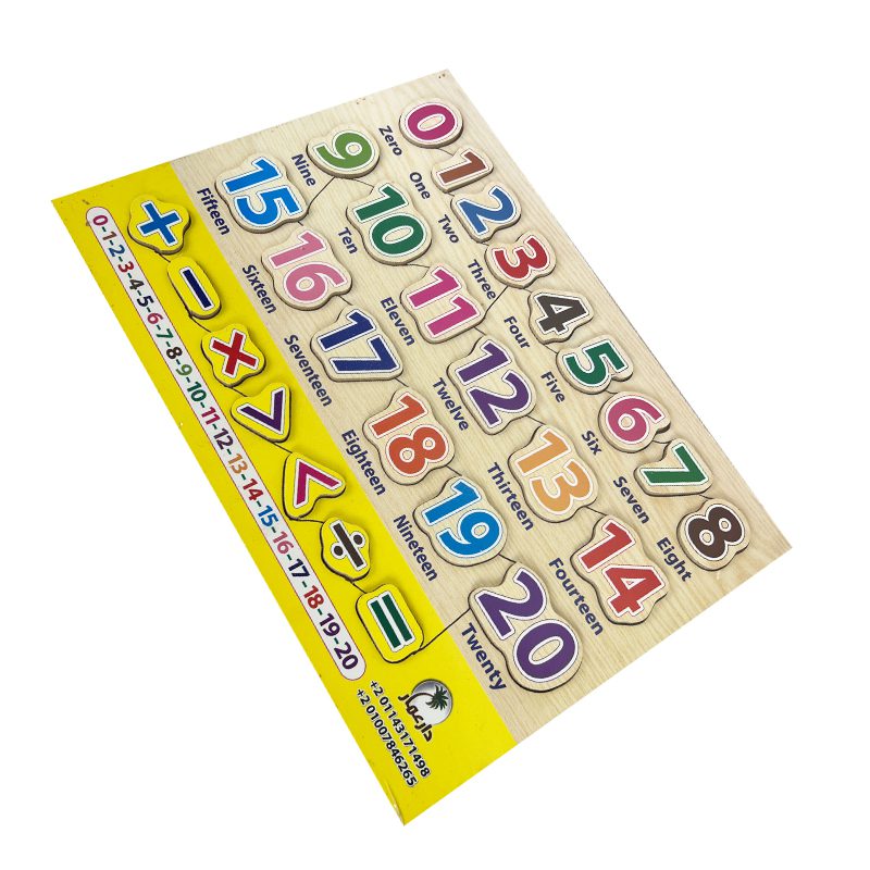ارقام بازل خشبية انجليزي