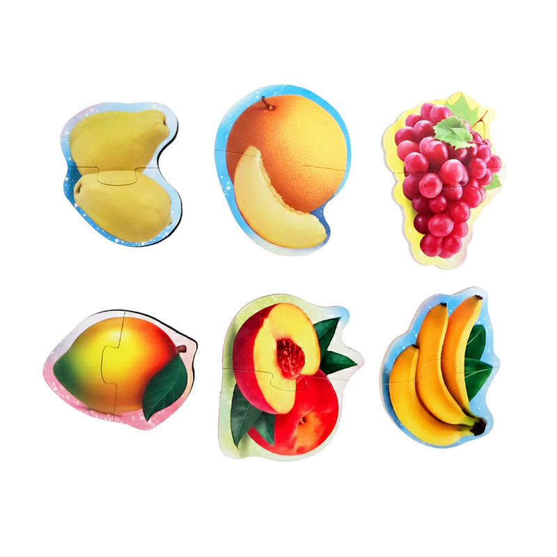 بازل فاكهة فوم قطعتين : 6 اشكال