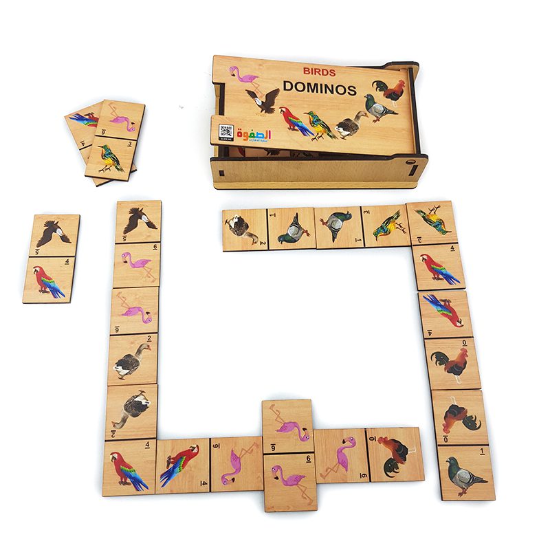 دومينو خشبي الطيور