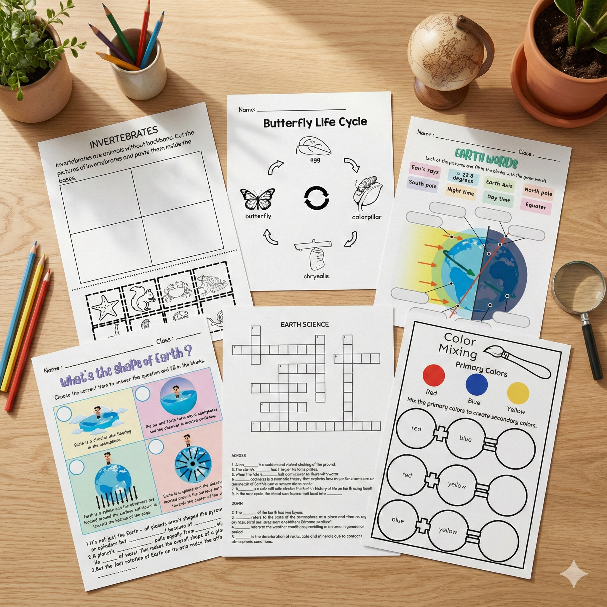 مجموعة 🔬 أنشطة العلوم والمعرفة للأطفال قابلة للطباعة