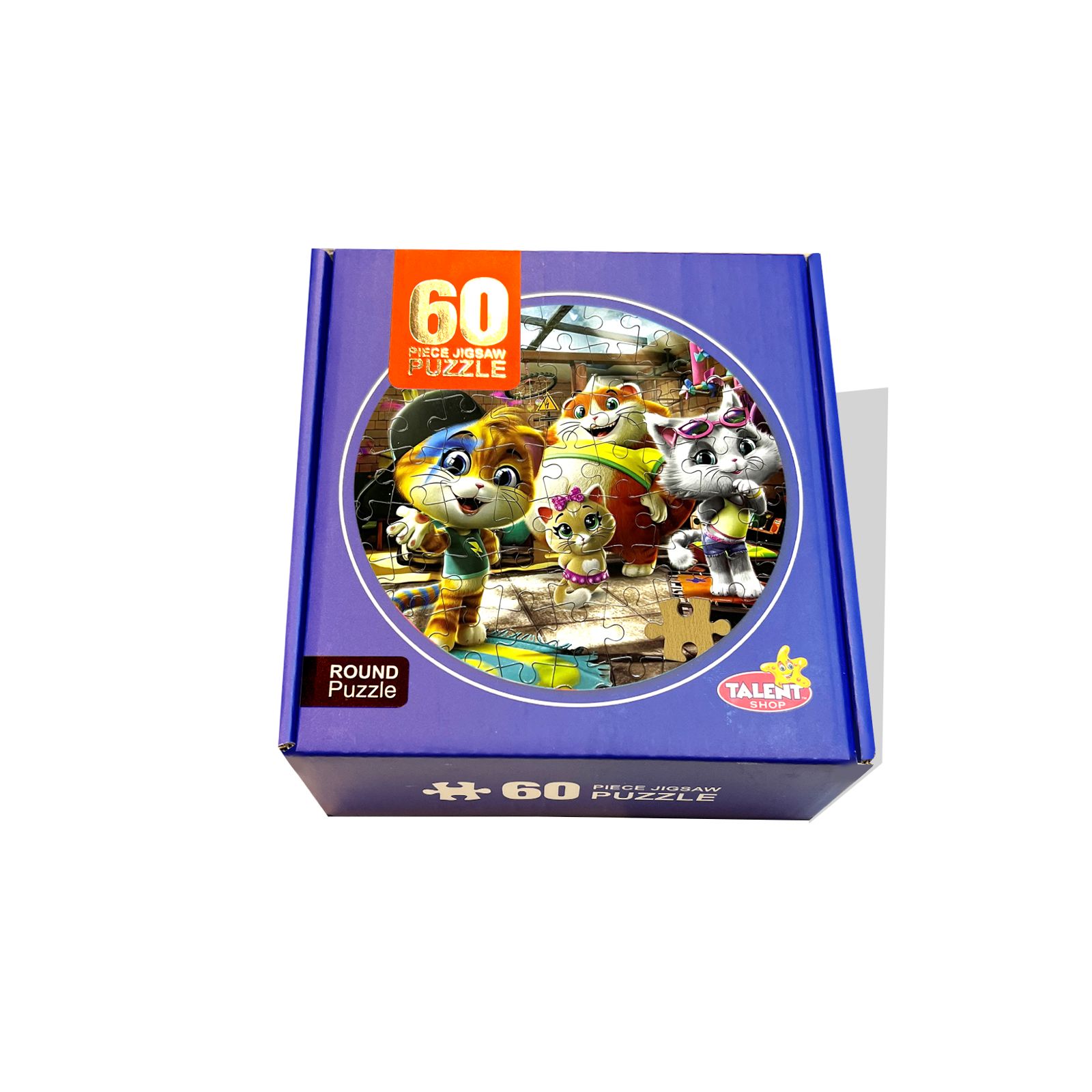 بازل دائري 60 قطعة قطط