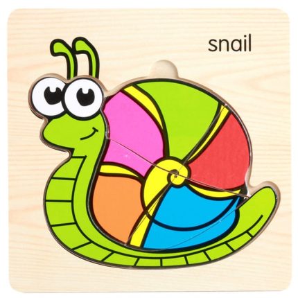 بازل خشب صغير -snail